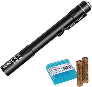 Nitecore MT06MD Medical Penlight Flashlight, 180 Lumen for Doctors, Nurses and EMTs w/ 2X AAA Batteries & Lumen Tactical Battery Organizer (Pupil Gauge Option Available)