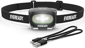 Rechargeable LED Headlamps by Eveready, Super Bright Water Resistant Head Lights for Running, Camping, Emergency, Outdoors (USB Cable Included)