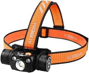 ACEBEAM H30 Brightest Headlamp Max 4000 High Lumens White Light + Red Light + CRI 90+ Light, Head Lamp Outdoor Led Rechargeable, Best Head Lights for Camping, Hiking, Searching and Hunting