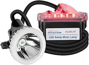 Hunting friends Superbright LED Mining Headlight,High Lumen Rechargeable Miner Lamp Hard Hat with Power Supply Lights Mining lamp Waterproof Headlight KL6M.H Explosion Proof Cap for Outdoor