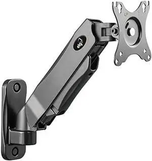 ELG Full Motion Swivel Monitor Wall Mount Stand Gas Spring for 17 to 35'' Display (4.4lbs to 19.8lbs Load), Arm Max Extension 15 inches, Computer Monitor Bracket, F410, Black