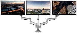 TechOrbits Universal Desk Mount for Triple Monitor - Fits Three 13-30 Monitors with Swivel & Clamp