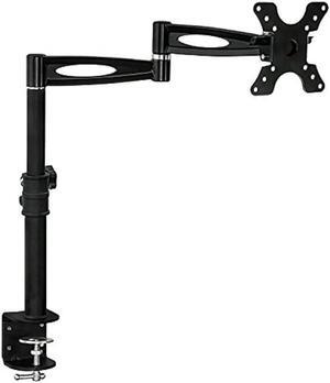 Mount-It! Single Monitor Arm Mount | Desk Stand | Heavy Duty Full Motion Height Adjustable | Fits 19 21 24 27 29 30 in VESA 75 100 Compatible Computer Screen | C-Clamp Base | Holds up to 33 Lbs
