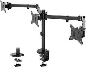 Triple Monitor Mount, 3 Monitor Desk Mount for 3 Screens up to 24 inches, Fully Adjustable VESA Monitor Stand (IMT66-03), Black