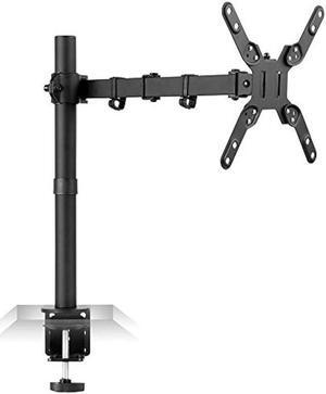 Mount-It! Large Monitor Desk Mount with VESA 200 (200x200, 200x100) Bolting Pattern, Fits up to 42 Inch and Ultrawide Monitors, Full Motion with Clamp and Grommet Base