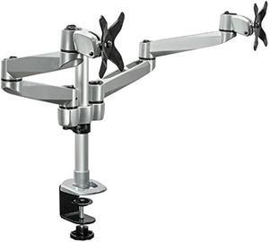 Mount-It! Dual Monitor Desk Mount with Full Motion Swivel Arms | Premium Aluminum Material with Modular Quick Connect Function (MI-43116)