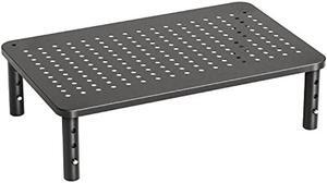 Monitor Stand, Monitor Stand Riser 3 Height Adjustable, Monitor Riser with Airflow Vents, Laptop Stand for Desk, Laptop Riser, Desk Organizer for Monitor, 15.6 Laptop, PC, Printer
