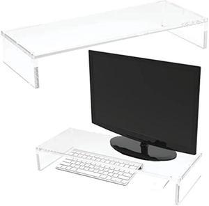 Mammoth DuraClear Acrylic Monitor Stand for Desk - 3 Elevation at 20 Wide - Elevate & Organize Your Workspace with Durable Desk Accessories