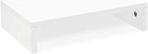 TEAMIX 14.2 inch White Monitor Stand Riser, Wood Monitor Riser with Storage for Desk Small Monitor Stand TV/Screen/PC/Laptop Riser Computer Stand Desktop Shelf (White-14.2 inch)