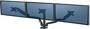 Fellowes 8042601 Platinum Series Adjustable Computer Monitor Stand for Desk with 3 Monitor Arms, 27 Inch Monitor Capacity