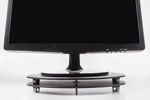 Vu Ryte Stackable 1 Inch Computer Monitor Riser Stand, Oval, Black, VUR 8800 4-Pack