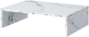 Convenience Concepts Designs2Go Small TV/Monitor Riser, White Faux Marble