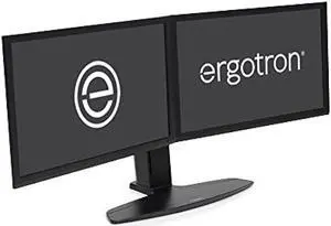 Ergotron  Neo-Flex Dual Monitor Stand for Desk, Double VESA Mount  for 2 Monitors Up to 24 Inches  Black