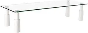 Impact Mounts Adjustable Legs LCD LED Computer Monitor Table Riser with Tempered Glass, Shelf Space Saver Laptop (Adjustable Leg)
