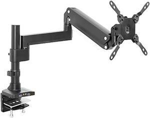 Mount-It! Ultrawide Monitor Desk Mount, Single Monitor Mount for Heavy Monitors Up to 35 Inch and 33 Lbs, VESA 100, 200 mm Compatible, Height Adjustable Gas Spring Arm 2 x USB 3.0 and Audio Port