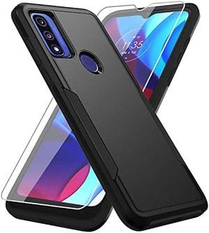 Warsia for Moto G Pure Case Moto G Power 2022 Casewith Screen ProtectorMilitary Grade Drop Tested HeavyDuty Tough Rugged Shockproof Protective Case for Motorola Moto G Pure Black
