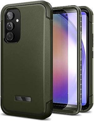 SURITCH for Samsung Galaxy A54 5G Phone Case Full Body Shockproof Protective Military Grade Rugged Dual Layer Case with Built in Screen Protector Green