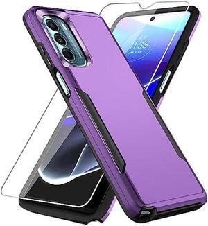 Warsia for Moto G Stylus 5G 2022 Phone Case with Screen ProtectorMilitary Grade Drop Tested HeavyDuty Tough Rugged Shockproof Protective Case for Motorola Moto G Stylus 5G 2022 Purple