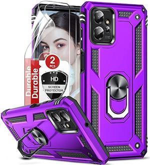 LeYi for G Power 5G 2023 Phone Case (XT2311), Motorola Moto G Power Case with 2 Pcs Screen Protector, [Military-Grade] Case with Magnetic Ring Kickstand for Moto Power 2023 5G, Purple