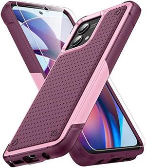 Warsia for Moto G Stylus 5G 2023 Case with Screen ProtectorMilitary Grade Drop Tested HeavyDuty Tough Rugged Shockproof Protective Case for Motorola G Stylus 5G 2023 Pink Red