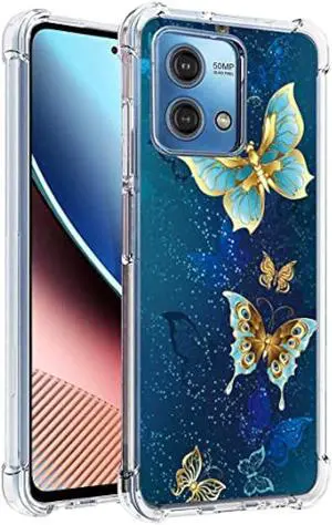 FollmeAir for Moto G Stylus 4G 2023 Case(NOT for Stylus 5G 2023),Slim Flexible TPU for Girls Women Airbag Bumper Shock Absorption Rubber Soft Silicone Cover for Moto G Stylus 4G 2023 (Butterfly)