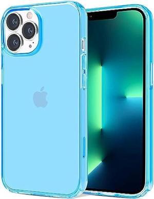 JJGoo Compatible with iPhone 13 Pro Max Case Clear Transparent Soft Shockproof Protective Slim Thin Bumper Cover Phone Case Blue
