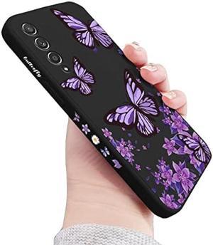 Doowear Galaxy A20/A30/A50 Case for Women Girls Cute Butterfly Camera Lens Protector Soft TPU Bumper Silicone Shockproof Protective Cover Phone Case for Samsung Galaxy A50 / A50s / A30s-Black