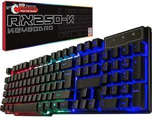Orzly Gaming Keyboard RGB USB Wired Rainbow Keyboards Designed for PC Gamers, PS4, PS5, Laptop, Xbox, Nintendo Switch, RX-250 Hornet Edition (Black) Brand