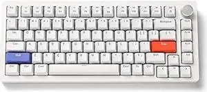 DrunkDeer A75 Rapid Trigger Gaming Keyboards for Valorant, TKL Mechanical Keyboard, Hyper Fast Magnetic-Switch, RGB Wired USB Compact 82 Keys with Knob, Anti-Ghosting Spill-Resistant White