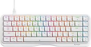 KEMOVE K68se 60% Gaming Mechanical Keyboard RGB Backlit,Linear Red Switch,Ultra-Compact 68 Key Keyboard,White