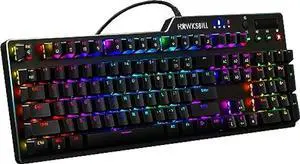 Hawksbill Scorpion V1 Wired Mechanical Gaming Keyboard  Tactile & Clicky  Brilliant RGB Lighting Compact Form Factor Customizable Keys & Multimedia Function 104 Keys