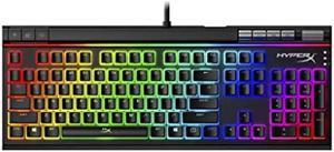 HyperX Alloy Elite 2  Mechanical Gaming Keyboard, Software-Controlled Light & Macro Customization, ABS Pudding Keycaps, Media Controls, RGB LED Backlit, Linear Switch, HyperX Red,Black