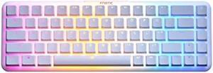 Fnatic STREAK65 LP | White | Compact RGB Gaming Mechanical Keyboard Speed Switches | PBT Doubleshot Keycaps | 65% Layout (60 65 Percent) Low Profile Esports Keyboard (US ANSI Layout, QWERTY)