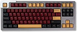 Gliging PBT Keycaps 168 Keys Cherry Profile Thick Keycap for Cherry MX Switch Mechanical Keyboards(Red Samurai)