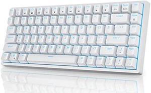 RK ROYAL KLUDGE RK84 Wireless Blue Backlit 75% Triple Mode BT5.0/2.4G/USB-C Hot Swappable Mechanical Keyboard, 84 Keys Tenkeyless Mechanical Keyboard w/Programmable Software, Blue Switch