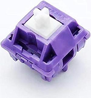 Tecsee Purple Panda PME Material Tactile Keyboard Switches | Cherry-Style | Mechanical Gaming Keyboards | Long Stem | Plate Mounted | SMD 5 Pin RGB Switches for Backlit Keyboard (Purple Panda 70)