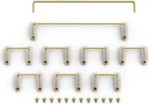 Glorious Keyboard Stabilizer GSV2 Kit for Mechanical Keyboards, Gold Wire and Premium Polymer, MX Compatible, Easy Screw-in, PCB Mount, Enhanced Sound on GMMK 2, PRO & Numpad (2u, 6.25u, and 7u)