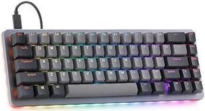 DROP ALT Mechanical Keyboard  65% (67 Key) Gaming Keyboard, Hot-Swap Switches, Programmable Macros, RGB LED Backlighting, USB-C, Doubleshot PBT, Aluminum Frame (Cherry MX Brown RGB, Gray)