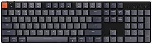 Keychron K5 SE Hot-swappable Wireless Mechanical Keyboard, Ultra-Slim Full Size 104 Keys White Backlight Bluetooth/Wired Aluminum Gaming Keyboard for Mac Windows, Low Profile Gateron Brown Switch