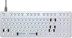 DROP CTRL Mechanical Keyboard  Tenkeyless TKL (87 Key) Gaming Keyboard, Hot-Swap Switches, Programmable Macros, RGB LED Backlighting, USB-C, Doubleshot PBT, Aluminum Frame (Barebones, Gray)