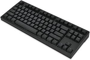 ikbc MF87 v3 RGB LED Backlit Mechanical Keyboard with Cherry MX Blue Switch for Windows and Mac, TKL Computer Keyboards with PBT Double Shot Keycaps, CNC Aluminum Black Color Case, ANSI/US