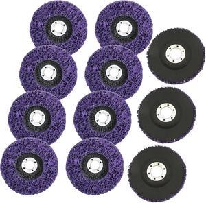 Lamsion 11Pack 4 Strip Discs Rust Remover Wheel for Angle Grinders Clean and Remove Paint, Coating, Rust and Oxidation for Wood Metal Fiberglass Work Purple
