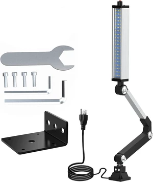 16W 120V LED Machine Work Light, Waterproof Aluminum Long Arm for CNC Lathe & Drill 16W 120V LED Machine Work Light, Waterproof Aluminum Long Arm for CNC Lathe & Drill