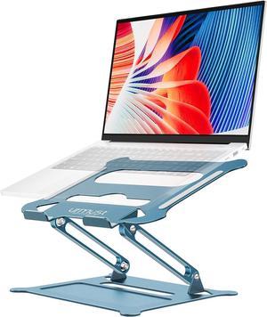 Urmust Adjustable Laptop Stand for Desk Computer Stand for Laptop Riser Holder Stand Compatible with MacBook Air Pro All Laptops 10-15.6"(Blue)