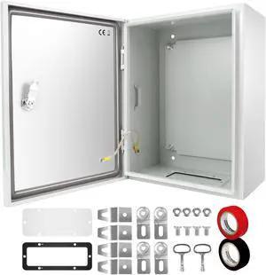 Outdoor Electrical Box 12 x 12 x 8'' NEMA 4X Enclosure Waterproof Steel Box Electrical Lockable Junction Box Outdoor Electrical Enclosure