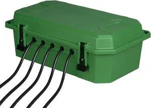 WELKIN Outdoor Weatherproof Connection Box, Ip54 Water-Resistant Extension Cord Connection Box, Electrical Box to Protect Outlets, Plugs, Sockets, Timers, Power Strips, Holiday Lights and More