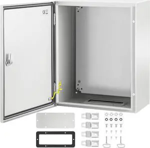 Steel Enclosure, 20 x 16 x 10'' NEMA 4X Steel Electrical Box, IP66 Waterproof & Dustproof, Outdoor/Indoor Electrical Junction Box, with Mounting Plate