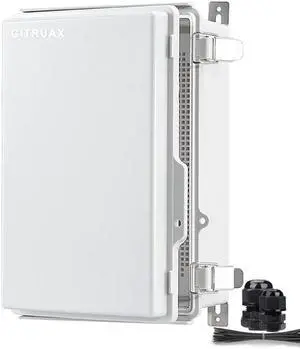 Waterproof Electrical Enclosure Box ip67 Outdoor Junction Box Plastic ABS and Project Box (Grey, 11.8"×7.9"×5")