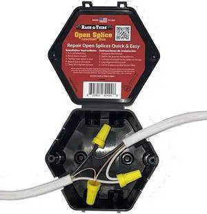 Rack-A-Tiers Open Splice Junction Box - Single, 5 Second Installation, Repair Open Splices