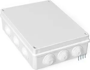 Iron Forge Cable Waterproof Junction Box, 11 x 9 Inch Outdoor Waterproof Electrical Box, Outdoor Junction Box Enclosure, Plastic Box with Cover for Electronics, Electrical Boxes